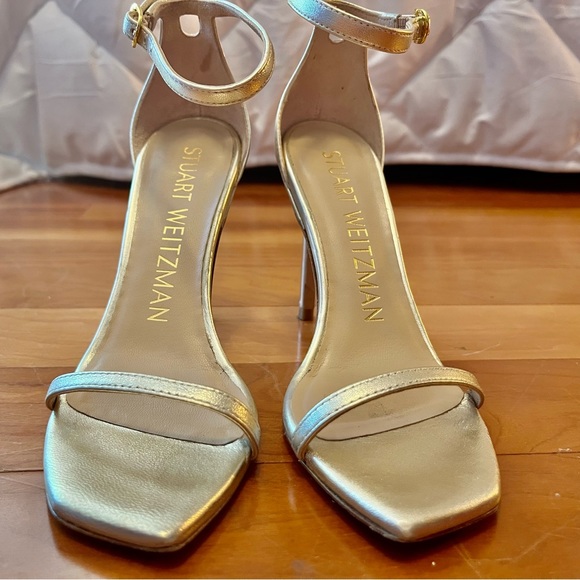 Size 5AA Stuart Weitzman Nudist Curve 100 Strap Sandal - Picture 7 of 8